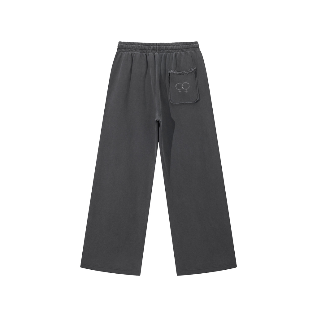 Double Venus Snow Washed Raw Edge Sweatpants