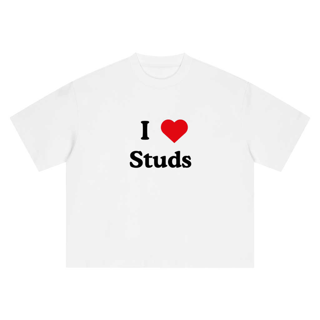 I LOVE STUDS Boxy Oversized T-Shirt