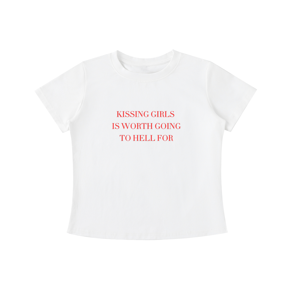 Kissing Girls Vintage Wash Slim Fit T-shirt