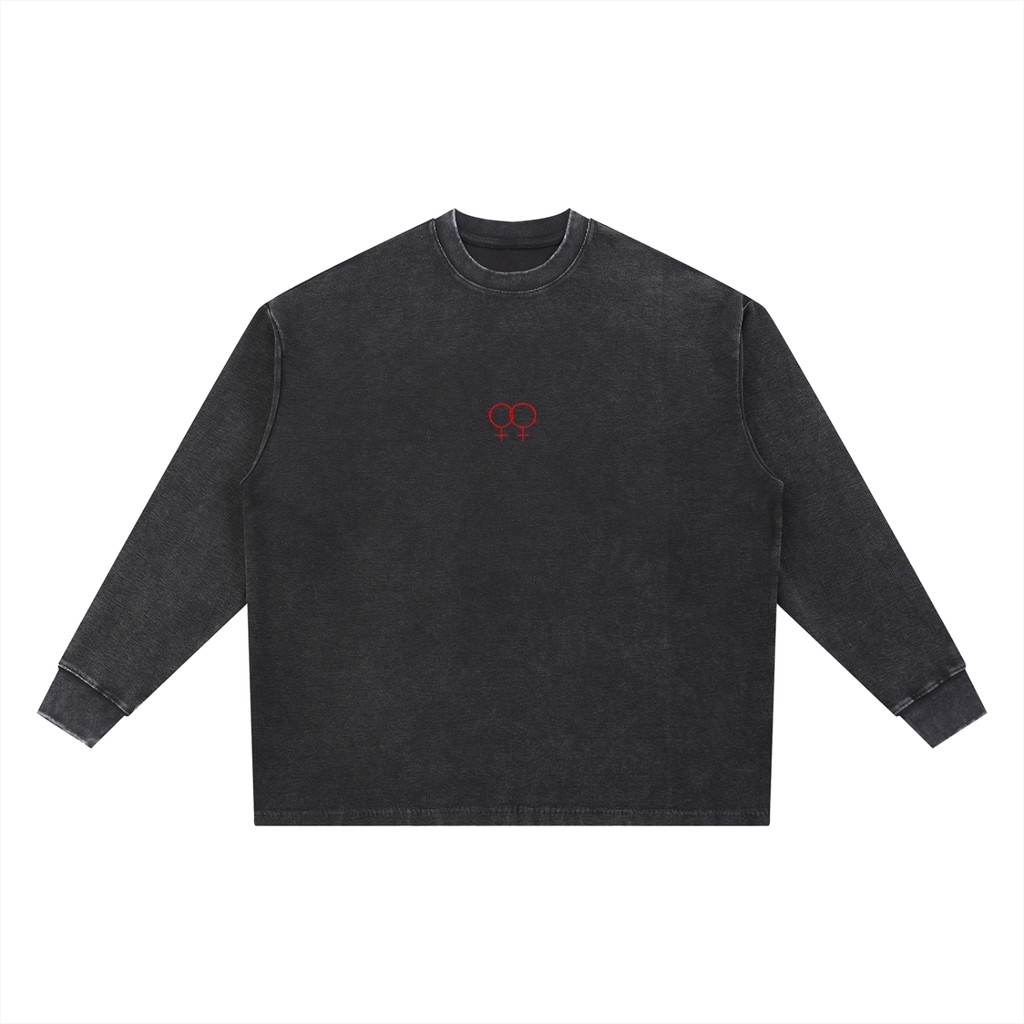Double Venus Mineral Wash Waffle Oversized T-Shirt