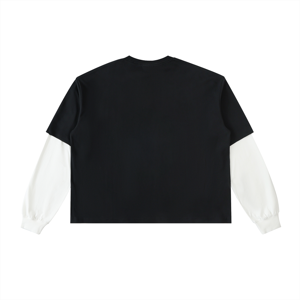 Lesbian Princess Layered Contrast Sleeve Cotton T-Shirt