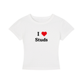 I LOVE STUDS Cropped T-Shirt