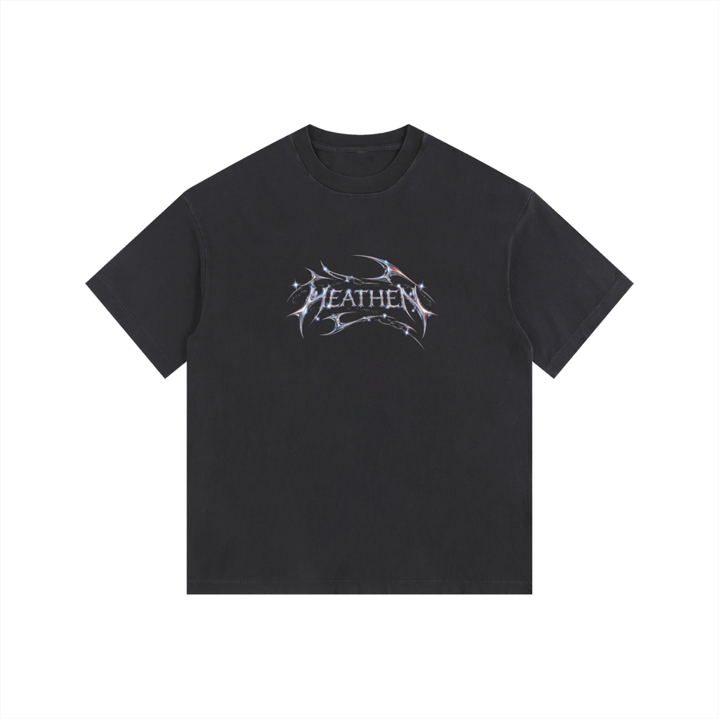 Heathen Vintage Washed Oversized Cotton T-Shirt