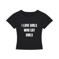 I Love Girls Cropped T-Shirt
