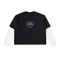 Lesbian Princess Layered Contrast Sleeve Cotton T-Shirt