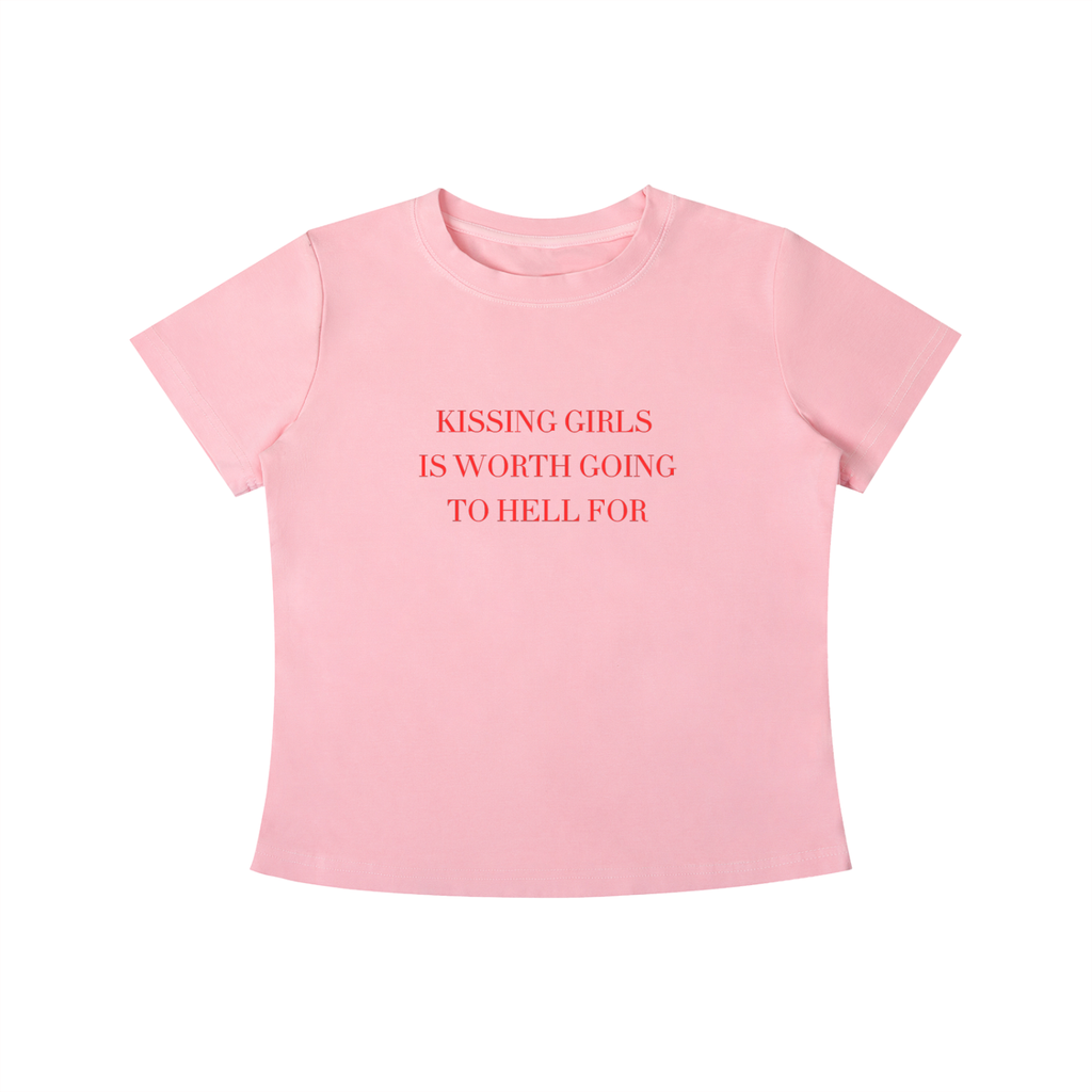Kissing Girls Vintage Wash Slim Fit T-shirt
