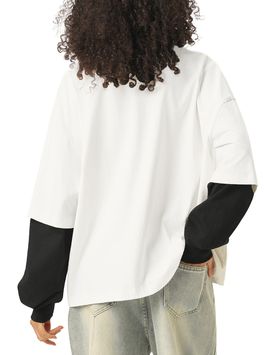 Lesbian Princess Layered Contrast Sleeve Cotton T-Shirt